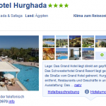 1 Woche Ägypten im 4 Sterne Grand Hotel Hurghada mit Halbpension für 249€