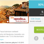 100€ Opodo Gutschein für Pauschal- und Last-Minute-Reisen für 9,90€